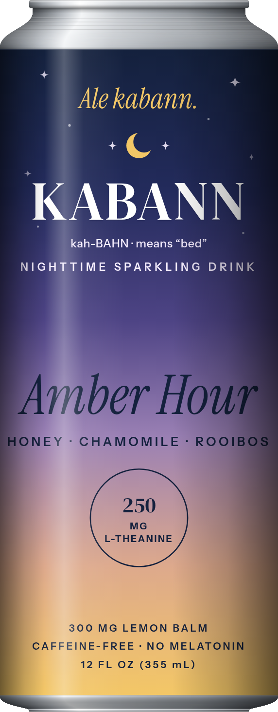 Amber Hour concept can on a twilight gradient